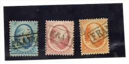 Pays Bas - Poste N° 4 5 6 Oblitéré Premier Choix Juste Une Dent Avec Un Pli Visible Sur Le 6 - Used Stamps