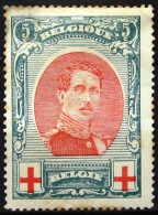 BELGIQUE         N°  132          NEUF SANS GOMME   (tâché) - 1914-1915 Croce Rossa