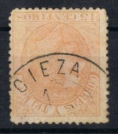 Sello 15 Cts Alfonso XII 1882, Fechador Trebol CIEZA (Murcia), Num 210 º - Gebraucht
