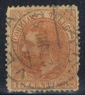 Sello 15 Cts Alfonso XII 1882, Fechador Puente VERA (Almeria), Num 210 º - Usati