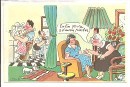 HUMOUR -  Jean De Preissac -  "- Enfin On Va Pouvoir Parler"  -  Les Hommes à La Plonge - Preissac