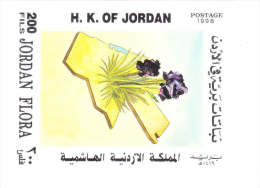 Jordan 1998 Flowers Map S/S MNH - Jordanie