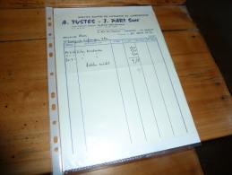 Facture  A TUSTES J PARI Les Cabanes Basses St-JEAN Hte-Garonne 31  6 Rue Des Jumeaux Toulouse Livraison Camionnage - Verkehr & Transport