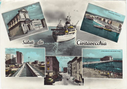 CIVITAVECCHIA  /  Saluti Con Vedutine _ Viaggiata - Civitavecchia