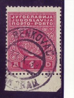 COAT OF ARMS-1 DIN-PORTO-POSTMARK-BENKOVAC-CROATIA-YUGOSLAVIA-1931 - Strafport