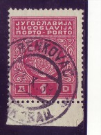 COAT OF ARMS-1 DIN-PORTO-POSTMARK-BENKOVAC-CROATIA-YUGOSLAVIA-1931 - Impuestos