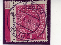 COAT OF ARMS-1 DIN-PORTO-POSTMARK-KLJUČ- BOSNIA AND HERZEGOVINA-YUGOSLAVIA-1931 - Portomarken