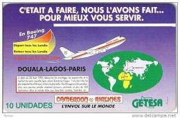 Equatorial Guinea, EQG-08, 10units, Cameroon Airlines, Boeing 747, 2 Scans. - Equatoriaal Guinea