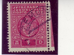 COAT OF ARMS-1 DIN-PORTO-POSTMARK-ZEMUNIK-CROATIA-YUGOSLAVIA-1931 - Segnatasse