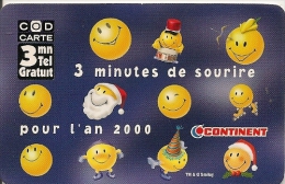 CODECARD-FT-3MN-CONTINENT -ANNEE2000-NON GRATTE-18/02/2000-TBE - FT Tickets