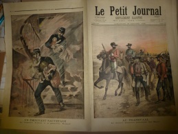 19 Janvier 1896  LE PETIT JOURNAL :  Au TRANSVAAL; Jollivot Et Renaud Sauveteurs; Usages Et Coutumes..... - Le Petit Journal