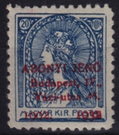 1932 Hungary - ESSAY Reprint PROOF - 20 Filler - QUEEN Holy Crown  - MNH - Abonyi Jenő BUDAPEST - Prove E Ristampe