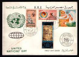 EGYPT / 1971 / UN / UNESCO / UNICEF / UNRWA / FDC - Lettres & Documents