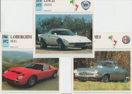 COLLECTOR CARDS: SPORTAUTO'S - ITALIA : LANCIA STRATOS, ALFA ROMEO GIULIA 1600 SS & LAMBORGHINI MIURA - Cars