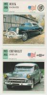 COLLECTOR CARDS - USA : BUICK ROADMASTER RIVIERA ('54) & CHEVROLET 2400 BEL AIR SEDAN ('53)  - USA - Cars