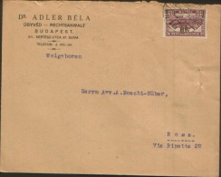1930 32f.  BUDAPEST X ROMA - Covers & Documents