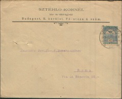 1909 25f. BUDAPEST X ROMA - Cartas & Documentos