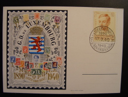 1940 CARITAS LUXEMBOURG UNION TIMBROPHILES 1890 - 1940 SOCIETE GRAND DUCALE 50e ANNIVERSAIRE - Briefe U. Dokumente