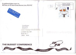 GOOD GB Postal Cover To GERMANY 2002 - Good Stamped: Christmas / Birds - Lettres & Documents