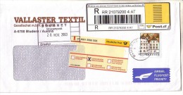 GOOD AUSTRIA " REGISTERED " Postal Cover To GERMANY 2004 - Good Stamped: Houses - Storia Postale