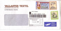 GOOD AUSTRIA " REGISTERED " Postal Cover To GERMANY 2001 - Good Stamped: Bda / Woman ; Churches - Lettres & Documents