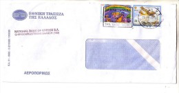 GOOD GREECE Postal Cover To GERMANY 2000 - Good Stamped: Rainbow ; Airplane - Brieven En Documenten