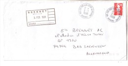 GOOD FRANCE Postal Cover To GERMANY 1998 - Good Stamped: Marianne - Briefe U. Dokumente