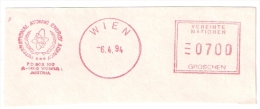 A2 IAEA International Atomic Energy Agency Vienna Machine Stamp Cut Fragment 1994. - Atomo