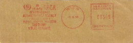 A2 IAEA International Atomic Energy Agency Vienna Machine Stamp Cut Fragment 1990. - Atomo