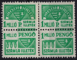 1945 Hungary - FISCAL BILL Tax - Revenue Stamp - 1 Mill. P - MNH - Revenue Stamps