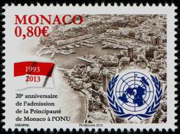 MONACO - 2013 - 20e Ann Admission De Monaco A L'ONU - 1val Neufs // Mnh - Neufs