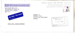 GOOD CANADA Postal Cover To GERMANY 2005 - Good Stamped: Flower - Storia Postale