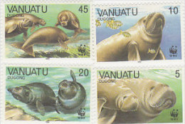 Vanuatu-1988 World Wildlife Fund Dugongs 470-473 MNH - Vanuatu (1980-...)