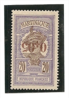 MartiniqueN° 106a Surcharge Renversée Avec Charniére * Légére - Other & Unclassified