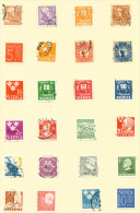 SWEDEN - Small Collection/Accumulation Of Stamps On Leaves As Scans - Colecciones