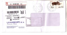 GOOD SPAIN " REGISTERED " Postal Cover To GERMANY 2004 - Automat Stamp : Motorcycle (stamp Faulty) - Covers & Documents