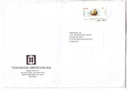 GOOD SPAIN Postal Cover To GERMANY - Automat Stamp : Ship - Brieven En Documenten