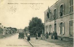 Bouloire  Gendarmerie Et Entrée Par La Route Du Mans  Cpa - Bouloire