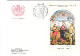 SMOM FDC 1991 SAN GIOVANNI BATTISTA IMMACOLATA CONCEZIONE SAN SEBASTIANO - MILANO BRERA - Sovrano Militare Ordine Di Malta