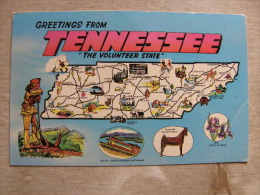 USA  Tennessee -  Map  Carte      D105724 - Otros & Sin Clasificación