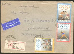 POLAND AIR MAIL COVER 1970 Olympic Games - Airplanes