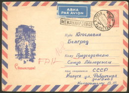 USSR RUSSIA ILLUSTRATED AIR MAIL COVER HAPPY NEW YEAR 1965 - Storia Postale