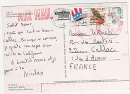 3 Timbres   / Carte  Du 5/2/99 Pour La France - Cartas & Documentos