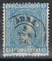 Sello 10 Cts Alfonso XII 1875, Fechador ADRA (Almeria), Num 164 º - Usati