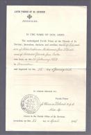 PALESTINE 1945 JERUSALEM BIRTH CERTIFICATE FROM CHURCH CHRISTIANITY - Palestina