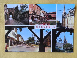 Dep 09 , Cpm MIREPOIX , 2215 , Les Couverts , La Cathédrale St Maurice , Les Jardins , Multivues  (141) - Mirepoix