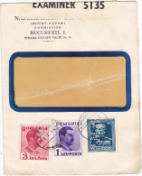 1940 RUMANIA CENSOR COVER Stamps & Perfin Stamps To GB , Censored, Romania Roumania Perfins - Storia Postale Seconda Guerra Mondiale