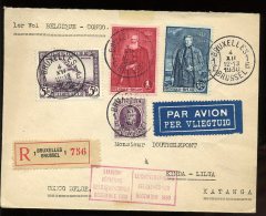 4-12-1930  Lettre Courrier Aérien Vers Katanga Avec Le Bon Avion 5 - Brieven En Documenten