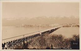 Montana Polson Panorama View With Bridge Real Photo RPPC - Autres & Non Classés