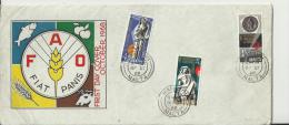 MALTA 1968 - FDC FAO – SIXTH FAO REGIONAL CONFERENCE FOR EUROPE – FREEDOM FROM HUNGER – DESIGN 2   W 3 ST OF 4 D -1’—2’6 - Contre La Faim